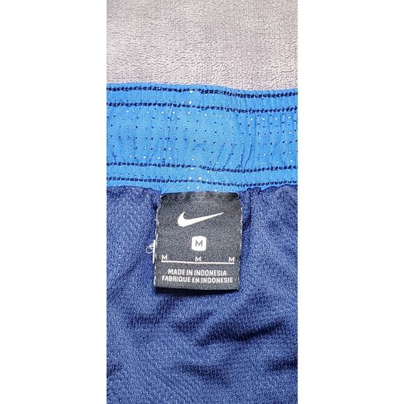 NIKE Men's Size M Blue Athletic Dri-Fit Shorts Pockets Drawstring Fitness C27-16 - Picture 5 of 8